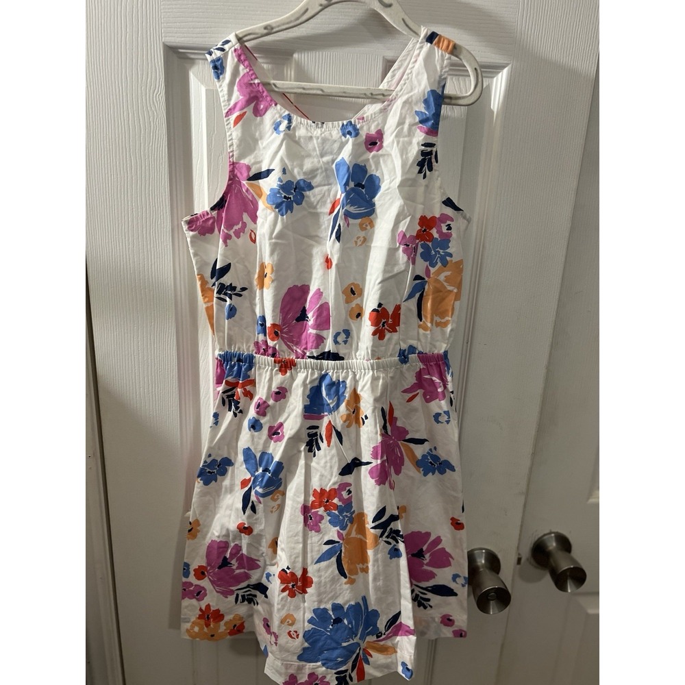 Gap‎ Kids Dress Girls XL Crisscross Back Floral Sun Cotton Lined Summer